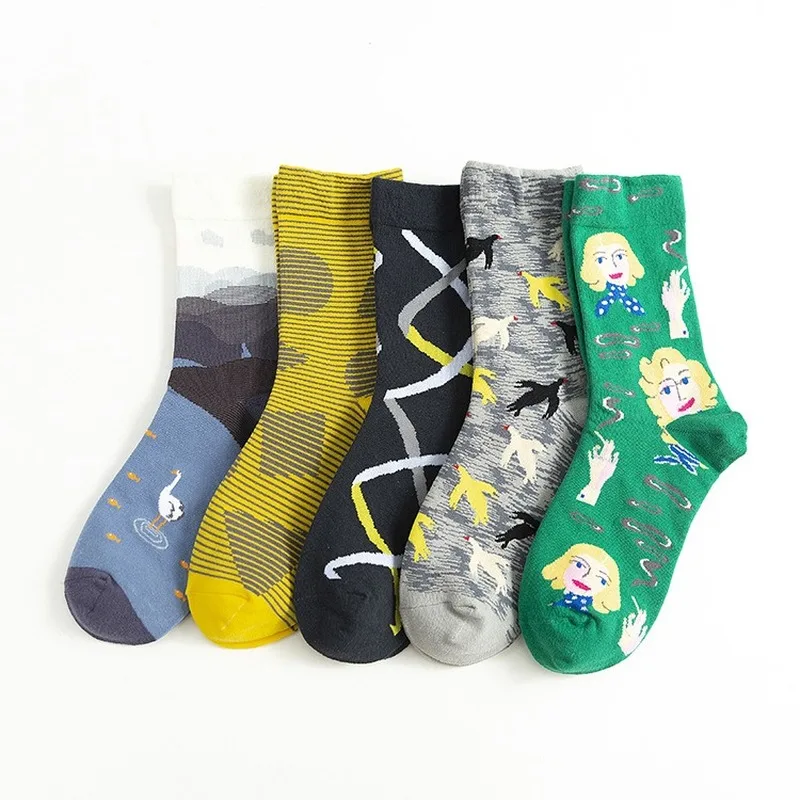 Jeseca/милые носки с мультяшным животным принтом г., осенне-зимние носки для женщин, уличная одежда для японских девочек, милые рождественские носки