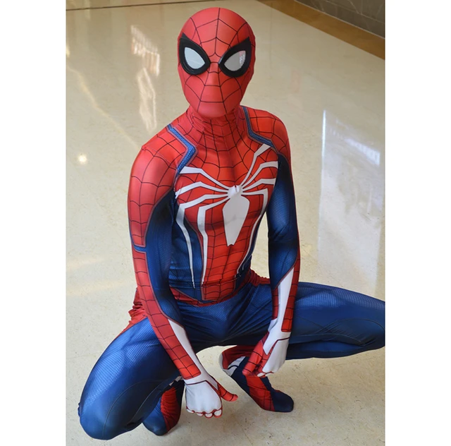 PS4 Advanced Spider-man Halloween Bodysuit Cosplay Costume