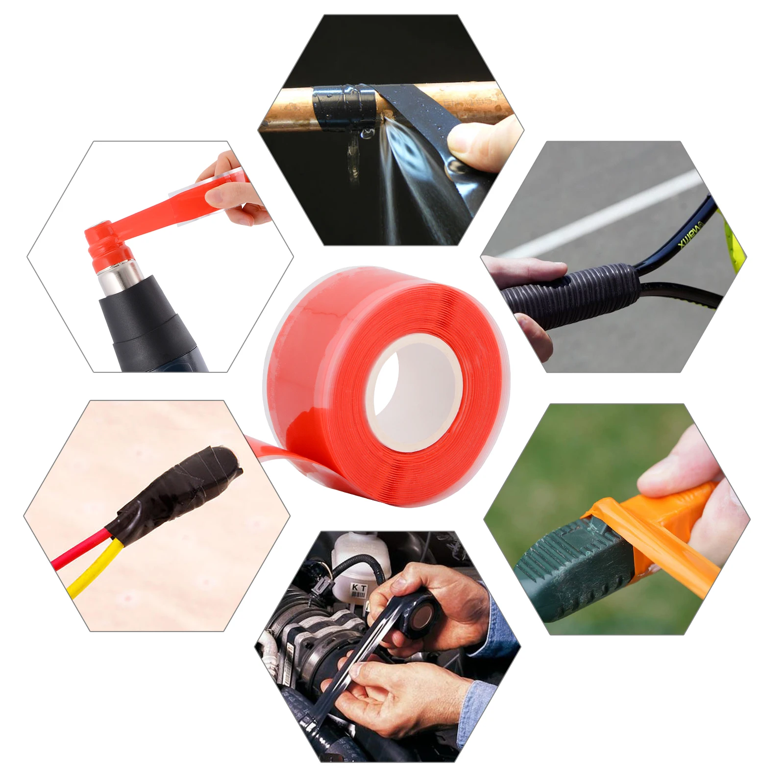 EHDIS 100cm Heat Resistant Tape for Hot Air Gun Nozzle Wire Loop Carbon Vinyl Wrap Heat Gun Protection Insulation Bandage