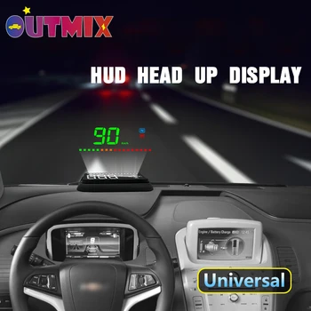 

A2 HUD GPS 3.5 inch Car Head Up Display Speed Alarm Compass Windshield Projector Speedometer HUD Compatible with All Car