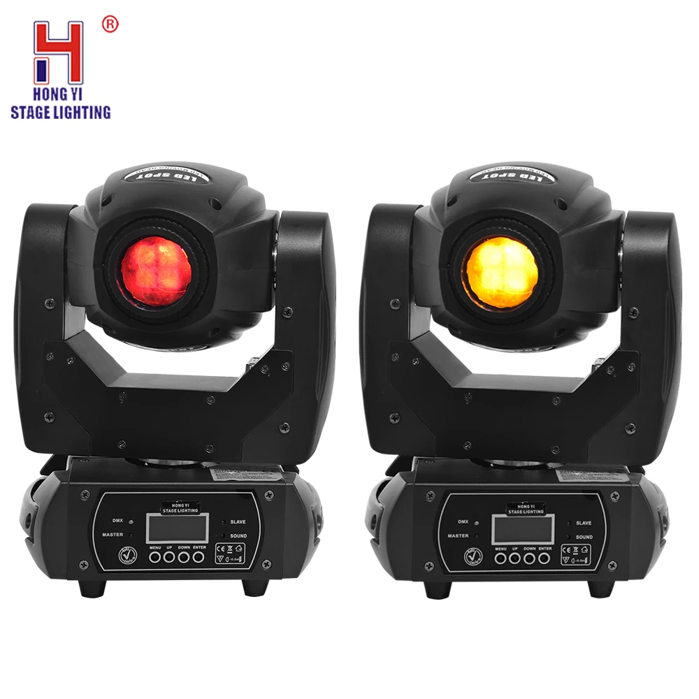 

60W LED Gobo Moving Head Lights Rainbow Color Effect DMX Stage Lights Spot Lighting Projector For Disco Club Dj(2pcs/lot)