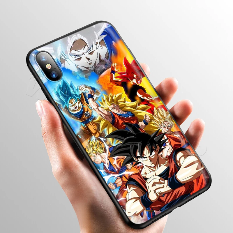 Чехол Webbedepp Dragon Ball Z Super DBZ Goku для Apple iPhone 11 Pro XS Max XR X 8 7 6 6S Plus 5 5S SE - Цвет: 6