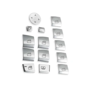 

12pcs Brand New And High Quality Glass Window Lift Switch Sticker Trim For BMW 5 Series F10 F18 2011-17