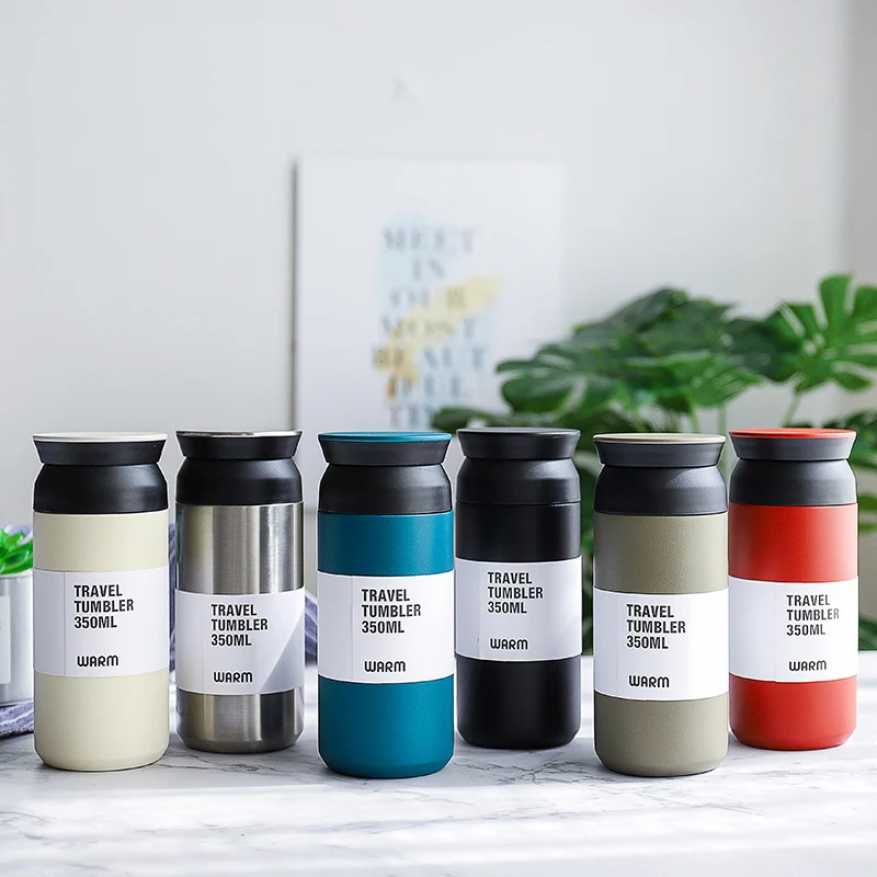 

350ml Portable Stainless Steel Travel Coffee Mug with Lid and Tea Filter Tumbler Vacuum Flask Thermos Cup Thermal Water Bottle
