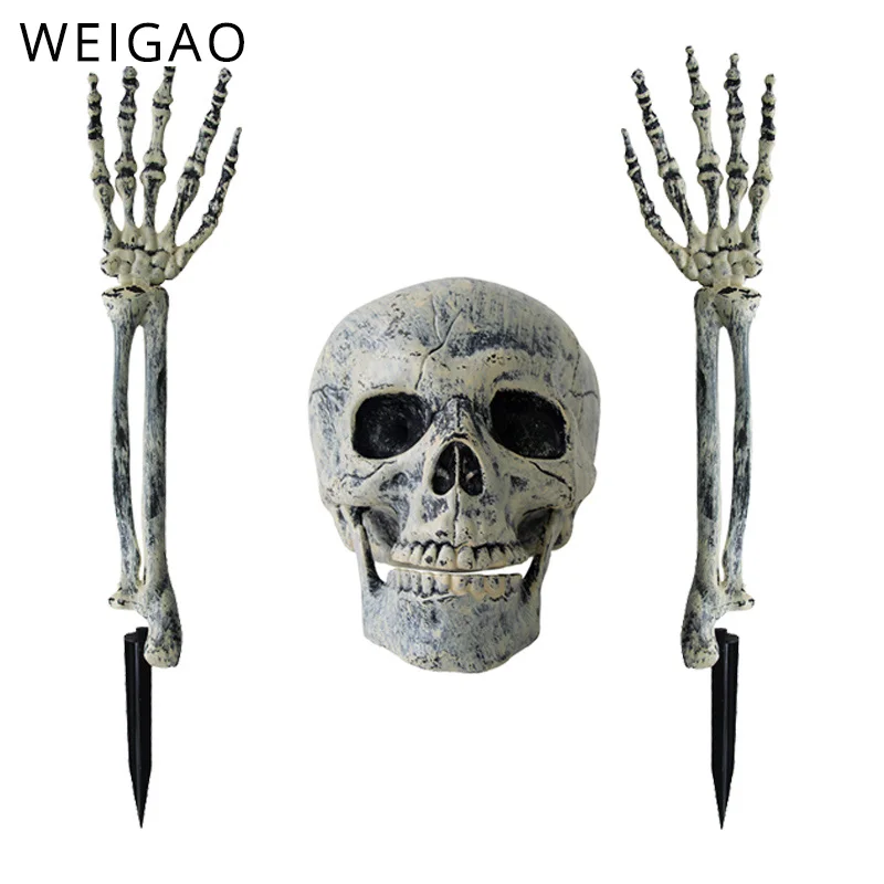 

Spooky Dead Skull Skeleton Arm Hand Halloween Decoration Props Haunted House Horror Scary Craft Home Bar Store Halloween Decor