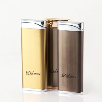 

Ultra-thin cigar gas lighter Inflatable Fashion cigarette Metal lighters Windproof smoking Grinding Wheel Lighter Outdoor Tools