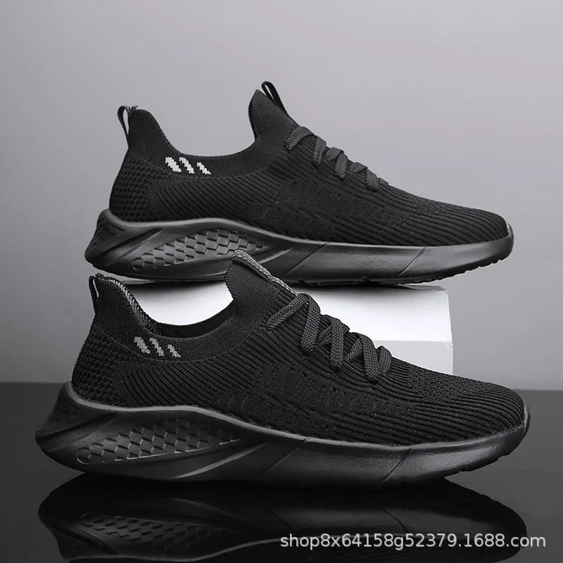 New Summer Breathable Flying Shoes Men's Running Shoes Women's Sports Casual Shoes Lovers Lightweight Soft-soled Mesh Shoes