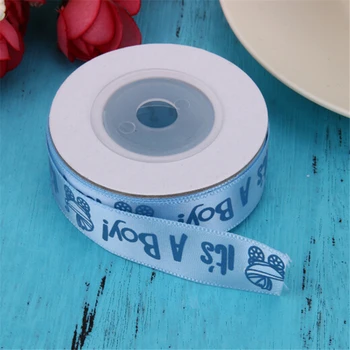 

15mm Baby Trolley Packaging Ribbon Single Face Silk Satin Ribbon Gift Wrap Wedding Christmas Crafts Print Ribbons