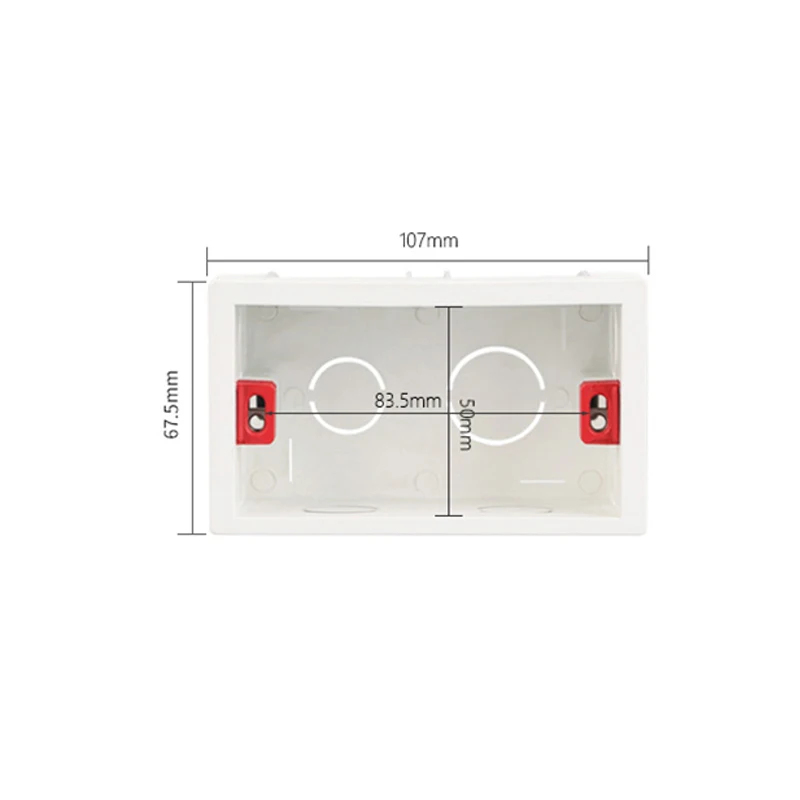 Atlectric 118 Тип Монтажная коробка внутренняя кассета распределительная проводка чехол настенный светильник розетка стандарт США AU задняя коробка 154 197 - Цвет: 107mm