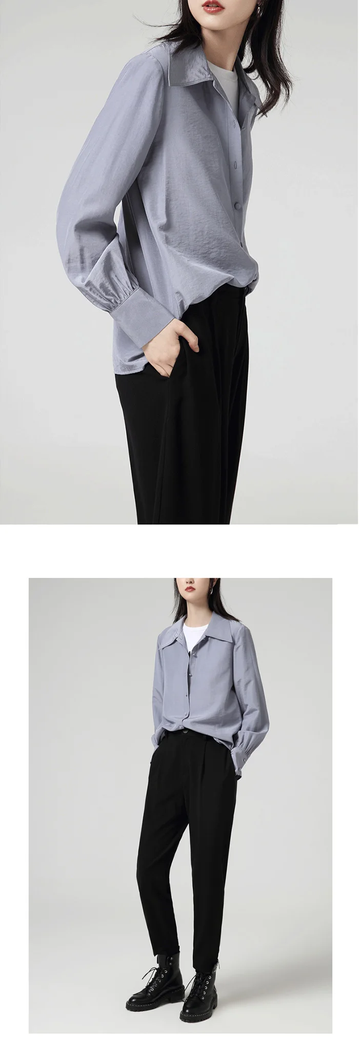 Toyouth однотонные Осенние блузки с длинными рукавами и топы женские рубашки с отложным воротником повседневные женские блузы