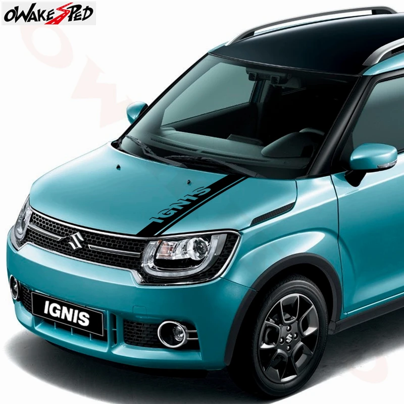 Для suzuki ignis Bonnet Stripes наклейка автомобиль капот двигатель Обложка Декор Наклейка s Спорт Стиль на Автомобильный кузов виниловый наклейки