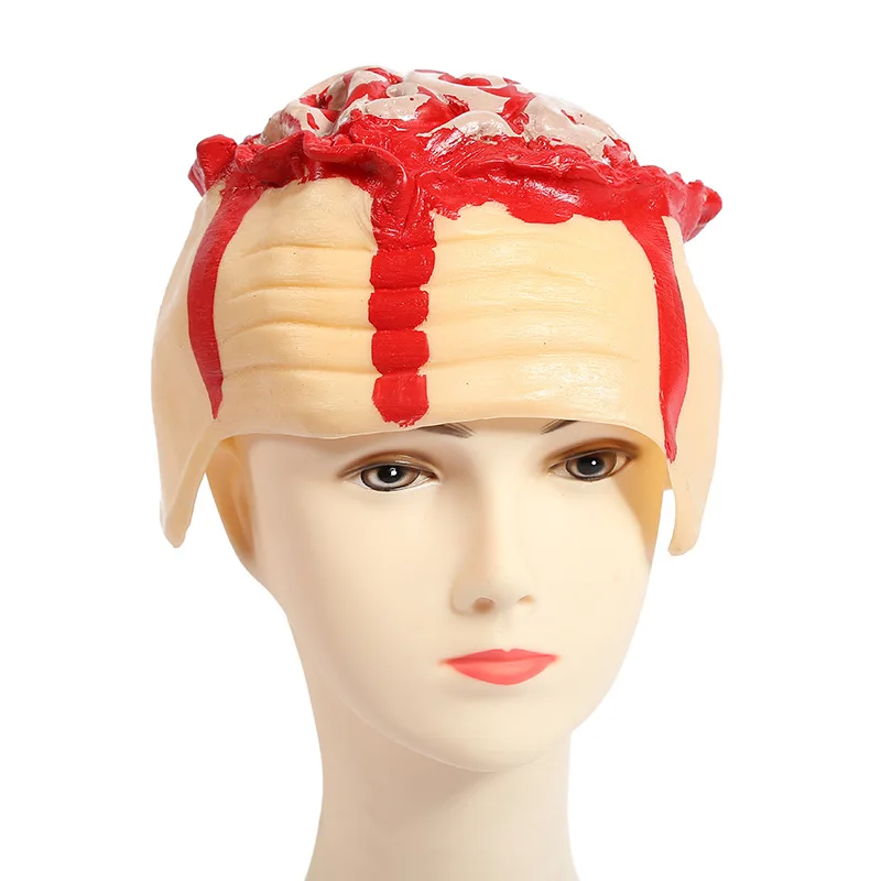 

Halloween Hat Decoration Awful Halloween Props Simulation Brain Bone Brain Tidy Haunted House Bloody Hat Party Decoration