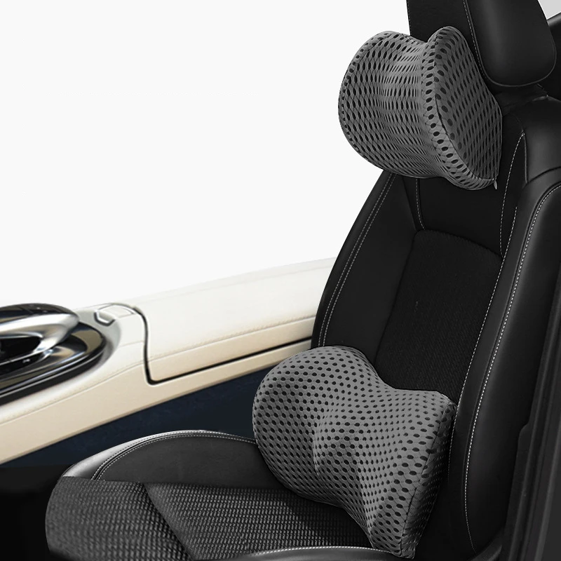 Cuscino Lombare In Memory Foam E Rete 4D Per Auto, Ufficio E Divano – Supporto Ergonomic O Per Schiena, Allevia Il Dolore, Traspirante, Con Cerniera Per Rimuovere La Federa