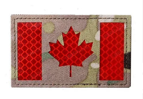 Canada flag Red CP Мультикам Флаг патч США Франция Испания Америка Канада Мексика AU NL Юнион Джек ИК инфракрасный военный боевой дух Светоотражающие нашивки значки - Color: Canada flag Red CP