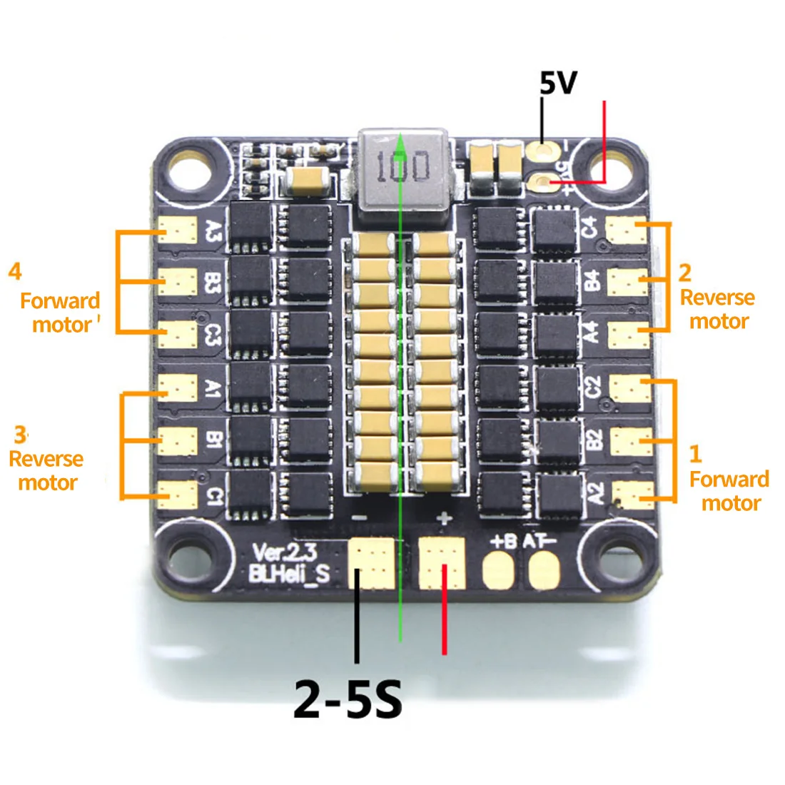 

Hot JMT 30A BLheli_S 2-5S 4 In 1 ESC for RC Racer Racing FPV Drone Spare Parts