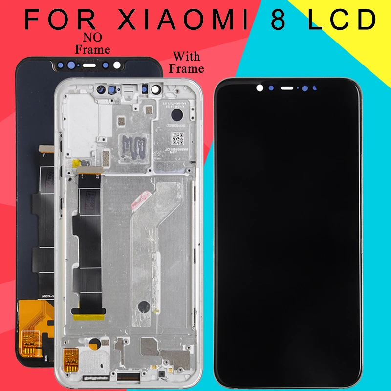 

Dinamico Promotion For Xiaomi Mi 8 LCD MI8 Display Touch Screen Digitizer Assembly Mi8 Lcd Screen With Frame Free Shipping+Tools
