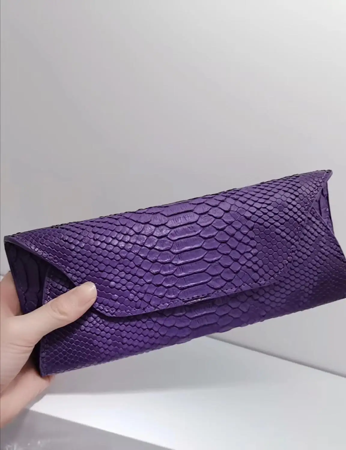 Snake Purple Модные клатчи стиль женский клатч кошелек из змеиной кожи Сумка Высокое качество конверт клатч женский кошелек - Цвет: Snake Purple