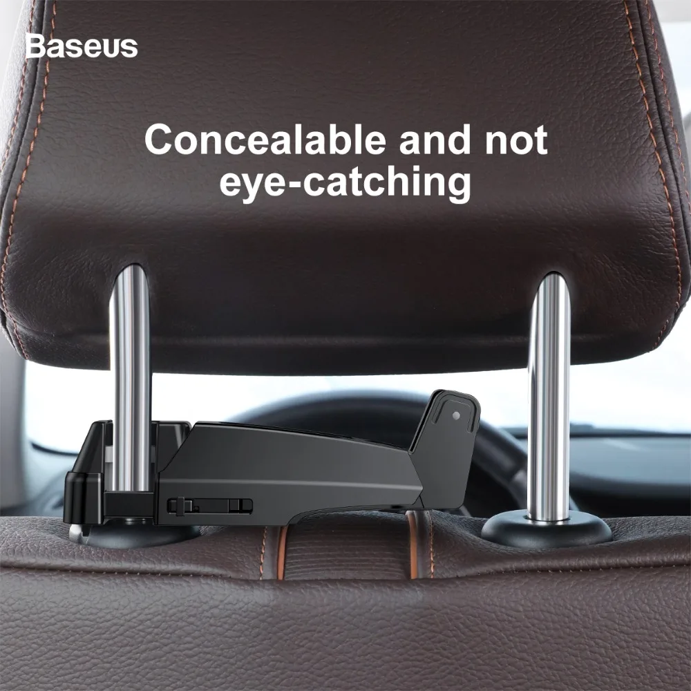 Baseus Автомобильный держатель для телефона на магните подголовник крючки для iPhone11 Pro для huawei на заднем сиденье молния автомобильный держатель крепеж сиденья Органайзер на спинку