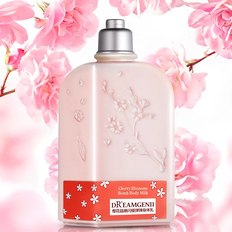 

cherry blossom 240g body lotion smooth moisturizing whitening cream body butter Female whitening lotion skin lightening cream