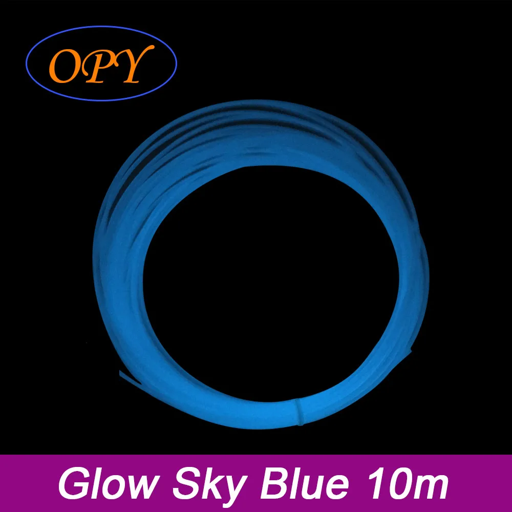 Glow In Dark Luminance Print Filament 3D Printer Plastic 10M 100G Sample Red Green Sky Blue Purple 