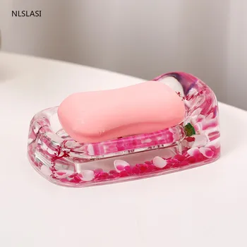 

Creative Acrylic Soap Dish Jewelry watch storage rack Hotel Soap box Shower Tray Bathroom accessories Christmas wedding gifts