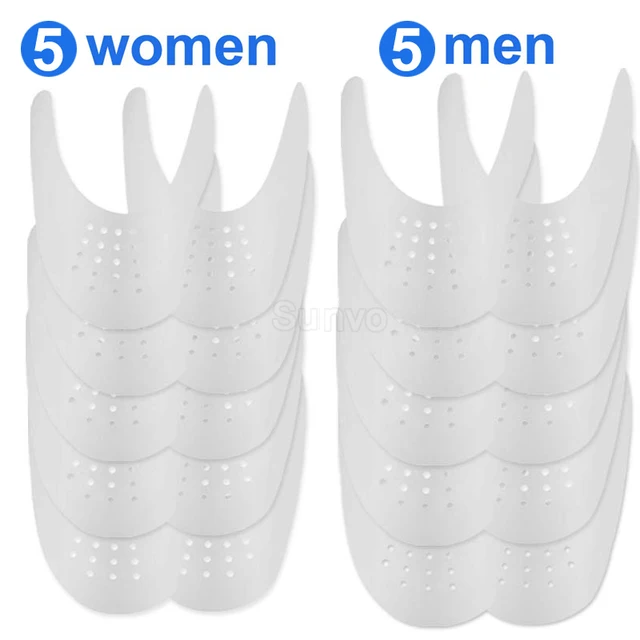 10 Pair Shoes Anti Crease Protector for Sneakers Toe Caps Anti Fold Protection Shoe Stretcher Support Dropshipping and Wholesale White -5 Women 5 men