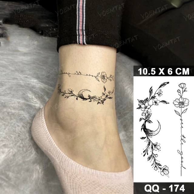 Fashion Women Temporary Tattoo Sticker Black Knife Chain Tattoo Transfer  Rose Rattan Heart Tattoos Arm Body Art Sexy Fake Tattoo - AliExpress