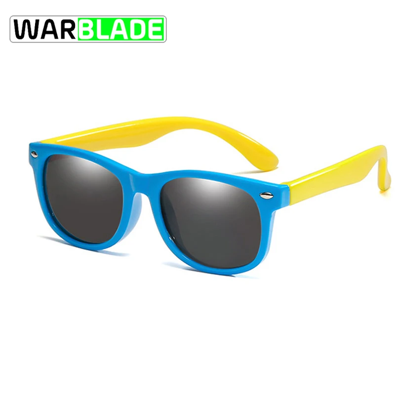 WarBlade Новые Детские поляризованные солнцезащитные очки TR90 для мальчиков и девочек, солнцезащитные очки, силиконовые защитные очки, подарок для детей, детские очки UV400