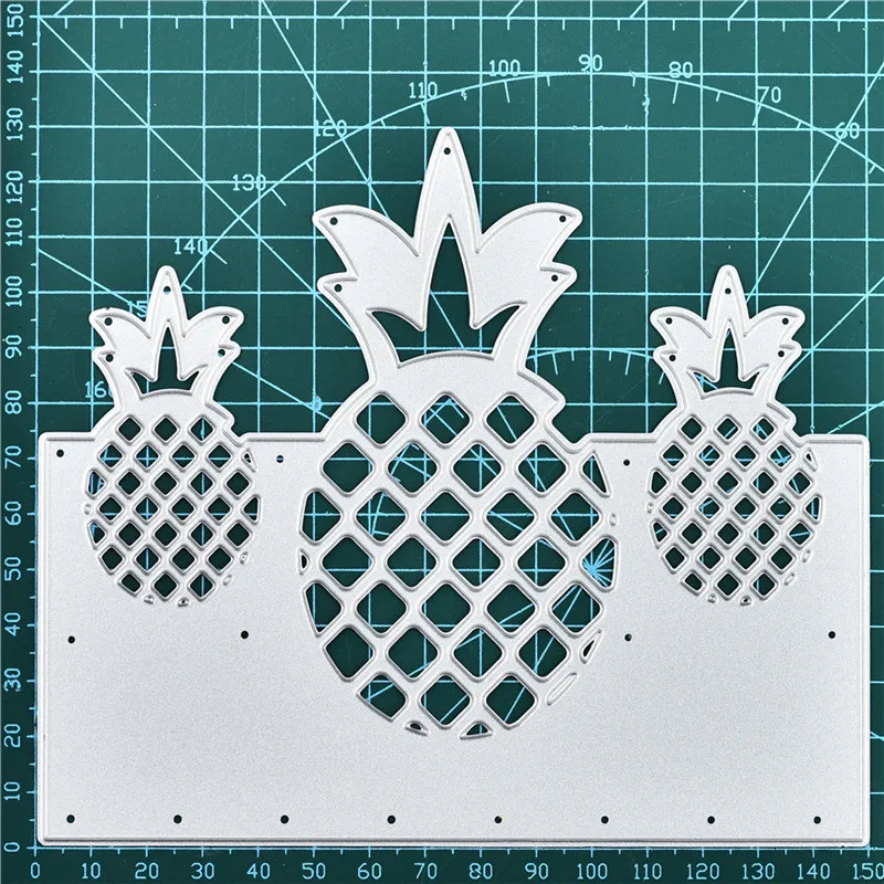 

Naifumodo Pineapple Border METAL CUTTING DIES Stencil Scrapbooking Photo Album Card Paper Embossing Craft DIY