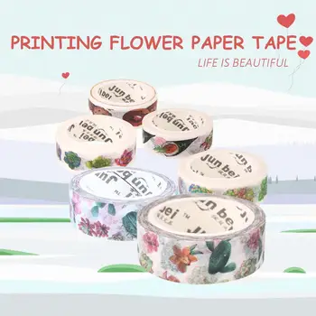 

Washi Tape Art Sticker Decor DIY Glue 7m Plants Japanese Style Decorative Tape Sticky Gifts Craft Printing Masking Tape