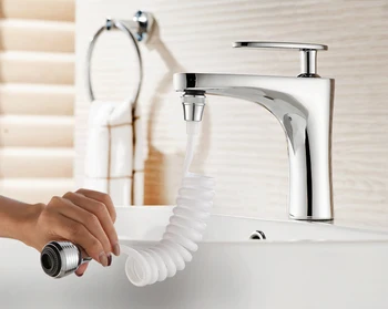 

Faucet Extension Extender Long Hose Retractable Foaming Shower Faucet Durable Tap Adapter Faucet Extender for Bathroom Kitchen