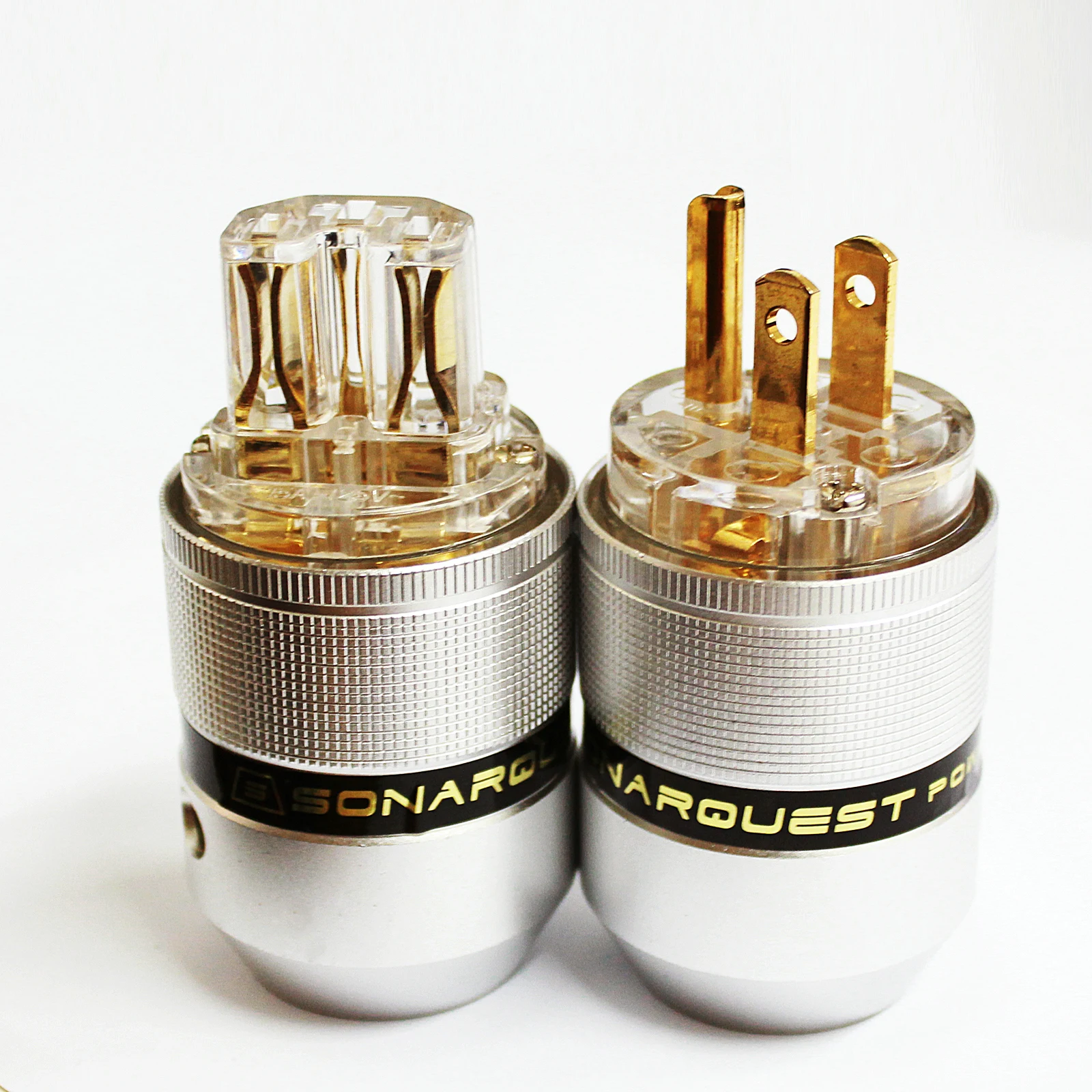 SONARQUEST P25-G из алюминиевого сплава(T) C25-G(T) Высококачественные золото покрытием США Разъем питания и IEC разъем для Hi-Fi аудиоусилитель
