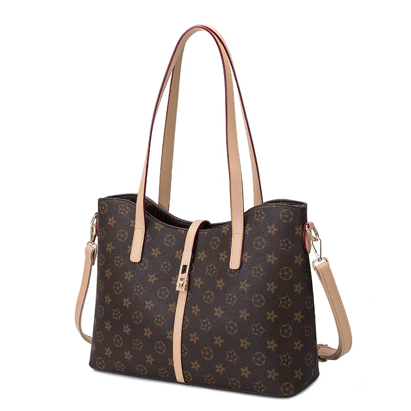 

2019 New Europe And America Printed/Plaid Textured Women's Large-Volume Glorious Hand Shoulder Tote Bag