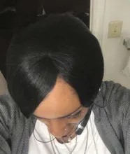 BYMC-Clip de pelo humano para mujer, tupé de 5x8, con Mono base de PU, Color Natural, extensión de volumen 130%