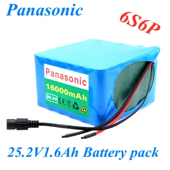

100% Panasonic 6S6P 24V 16Ah 25.2V lithium battery pack batteries for electric motor bike ebike scooter wheelchair with 16A BMS