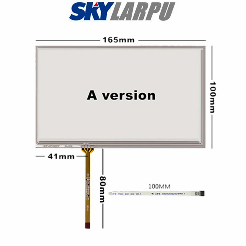 새로운 7인치 4선 저항막 터치 스크린 패널 유리 164mm * 99mm, AT070TN90 92 94 HSD070IDW1-D00 E11 E13, 165mm * 100mm,