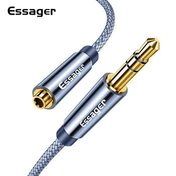 

EssagerHeadphone Extension Cable Jack 3.5mm Audio Aux Cable 3.5 mm Female Splitter Speaker Extender Cord For Earphone Adapter