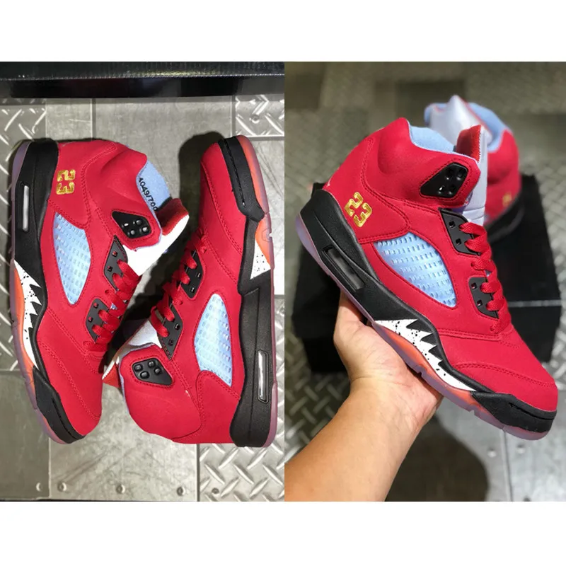 

2020 new quality 5s basketball shoes 5 Fire Red Top 3 Silver travis mens Sneakers Sports Best Designers Trainers