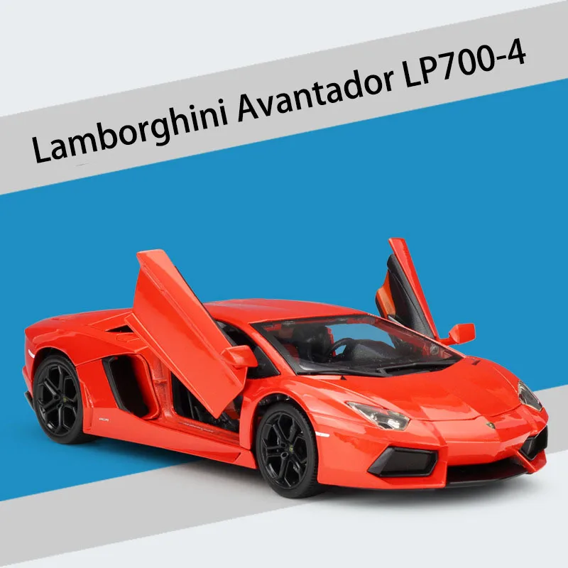 Bburago литая под давлением модель автомобиля авантюрист LP700-4 1:18 металлический сплав Высокая моделирования автомобилей с базой мальчиков игрушки подарки для мальчиков - Цвет: Red with box