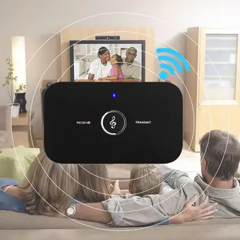 

Upgrade B6 Bluetooth 5.0 Transmitter Receiver 2In1 Jack Adapter MP3 Aux 3.5mm Wireless 3.5 Music Stereo RCA TV PC For Car A U3D1