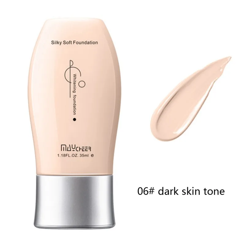 Dark Skin Tone Шелковистая мягкая основа Увлажняющая Обложка дефекты даже цвет кожи консилер Bb крем - Цвет: Dark Skin Tone