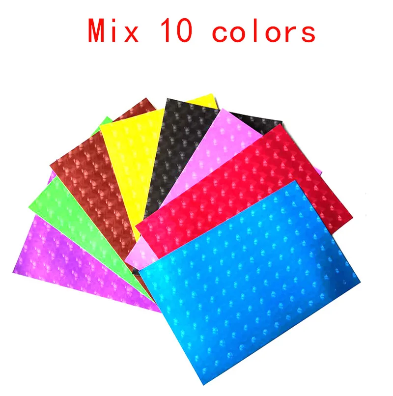 mix 10 colors Кошка оригами глаза блестящая пленка DIY 3D ремесло бумага кошачьи глаза режущие штампы блестящие Лоскутные DIY ручной работы украшения торта 20*30 см - Цвет: mix 10 colors