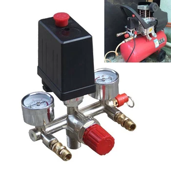 

230V Pressure Guage Switch Air Valves Intake Manifold Compressor Control Regulator Gauge Set Tools