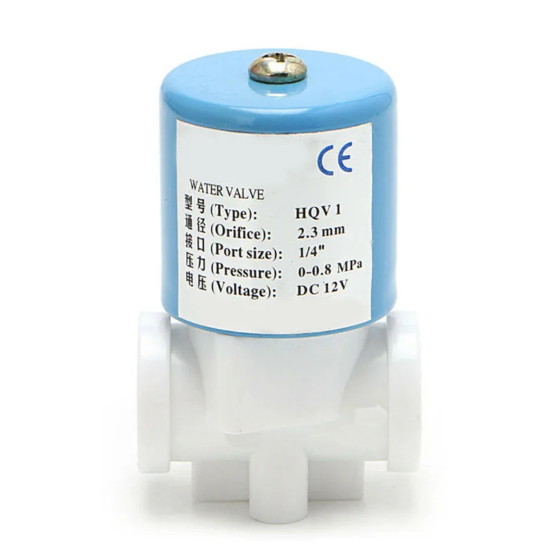 G1/4 Соленоидный клапан пластиковый нормально закрытый 2 способа 12 V/DC 0-120PSI 0-0.8MPa набор