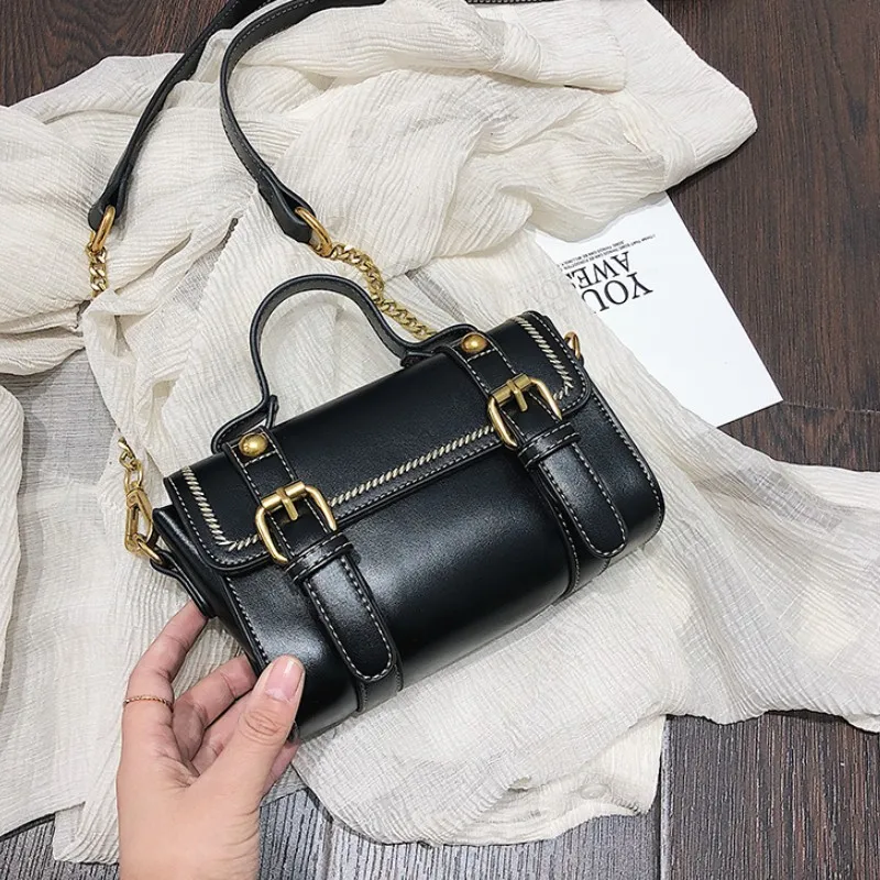 

MORI Series Retro Small Cylinder Handbag Bag Women's 2019 New Style Hong Kong Style CHIC Shoulder Bag INS Students Shoulder Bag