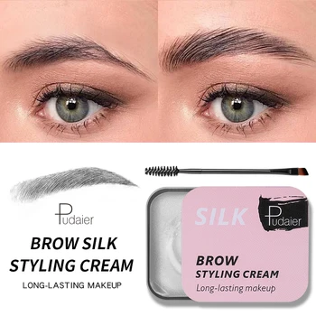 

Pudaier Natural Wild Eyebrow Setting Gel Grooming Eyebrows Gel Styling Shape Brows Beeswax Long-lasting Soap Kit Makeup