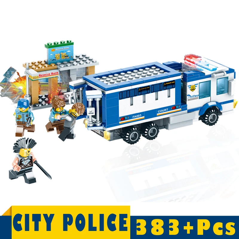 

City Police Station Car Building Blocks For legoingly Technic Truck SWAT Mini Military Bricks Toys for Children Kids Gifts