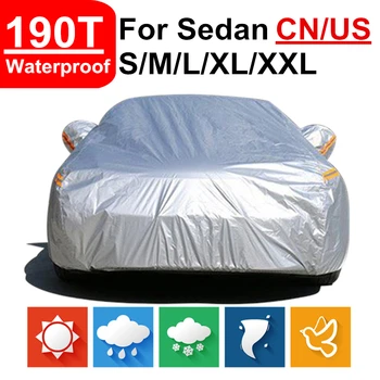

Car Cover Coat For Sedan Universals Rain Proof Coats Waterproof Dust Snow Sun UV Protective Protector Covers S M L XL XXL D45