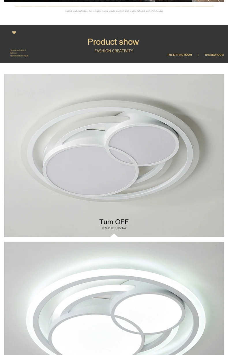 Круглая современная светодиодная Люстра для гостиной, спальни, studyroom light, домашний деко, белый Утюг+ акриловые светодиодные люстры, потолочные светильники