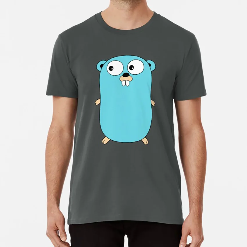 Темно-серый Go Golang Gopher футболка go golang gopher Программирование язык дев код разработчик программист go gopher - Цвет: Темно-серый